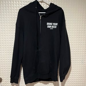 Mens black beer savage zip up